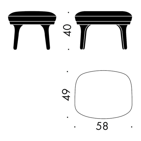 Ro™ JH11 Footstool / Fabric